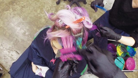 フロント部分の施術