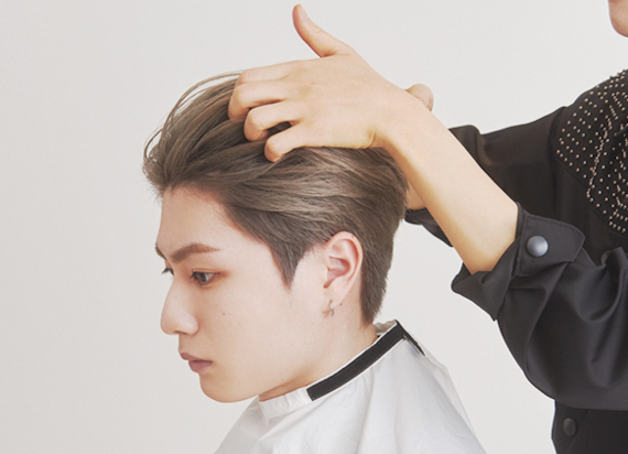 韓国風ヘアスタイリング手順1