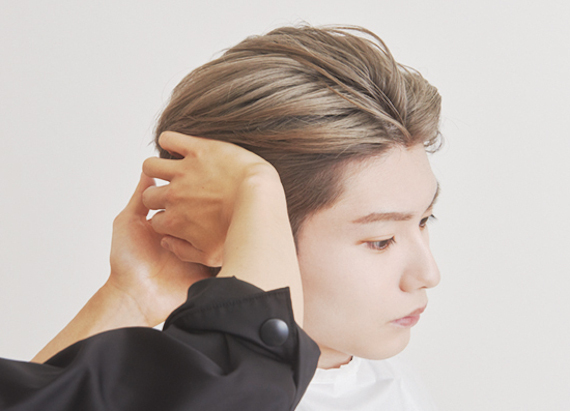 韓国風ヘアスタイリング手順2