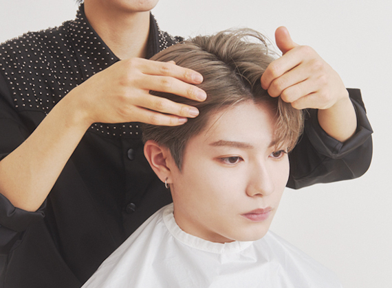 韓国風ヘアスタイリング手順3