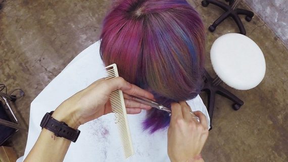 前髪両端の調整