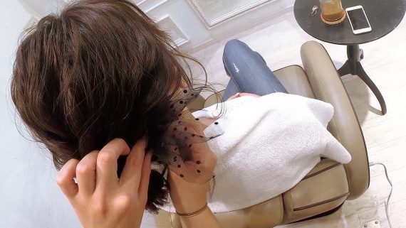 チュールをチラ見せした様子