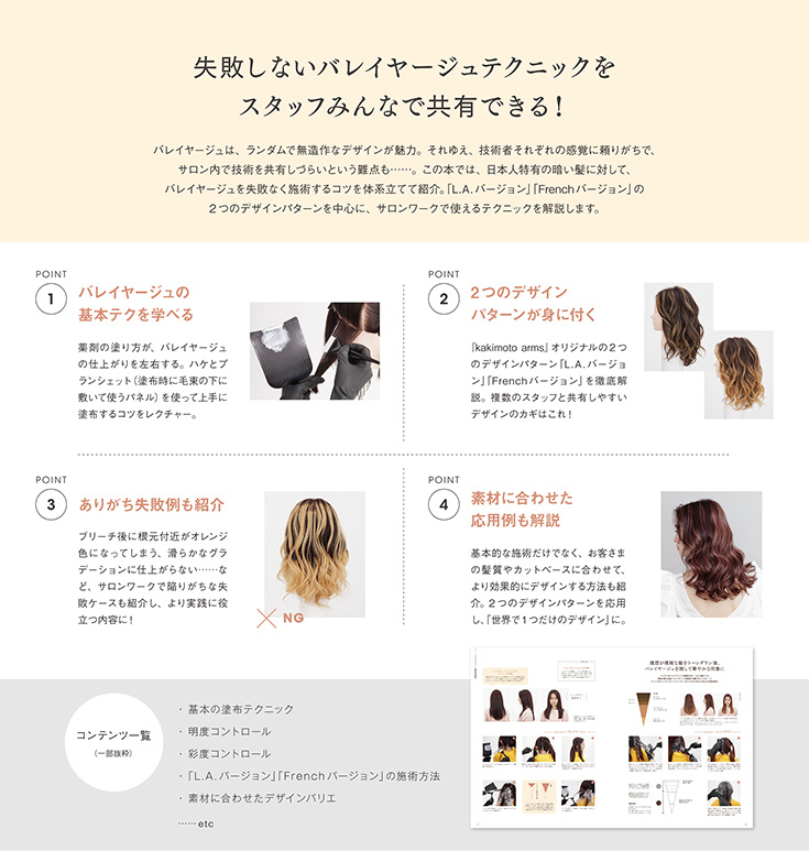 バレイヤージュ入門チラシ裏面