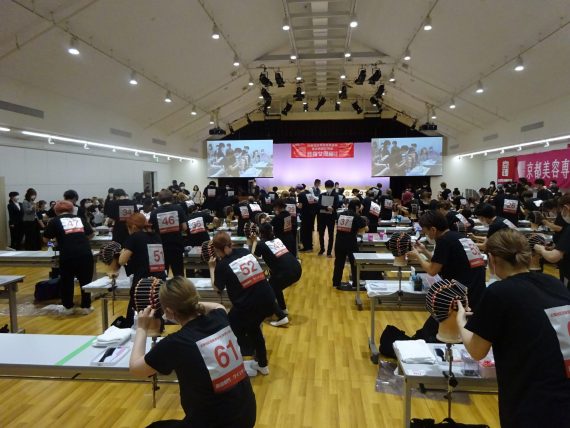 近畿地区理容美容学生技術大会 2021は地区の独自開催で決行 1 競技の模様