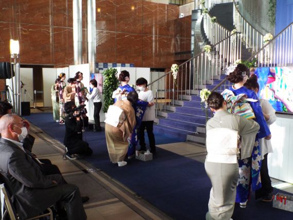 帯結び技術披露