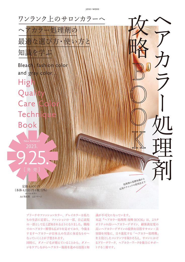 ヘアカラー処理剤攻略BOOK紹介チラシ表面