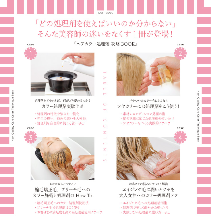 ヘアカラー処理剤攻略BOOK紹介チラシ裏面