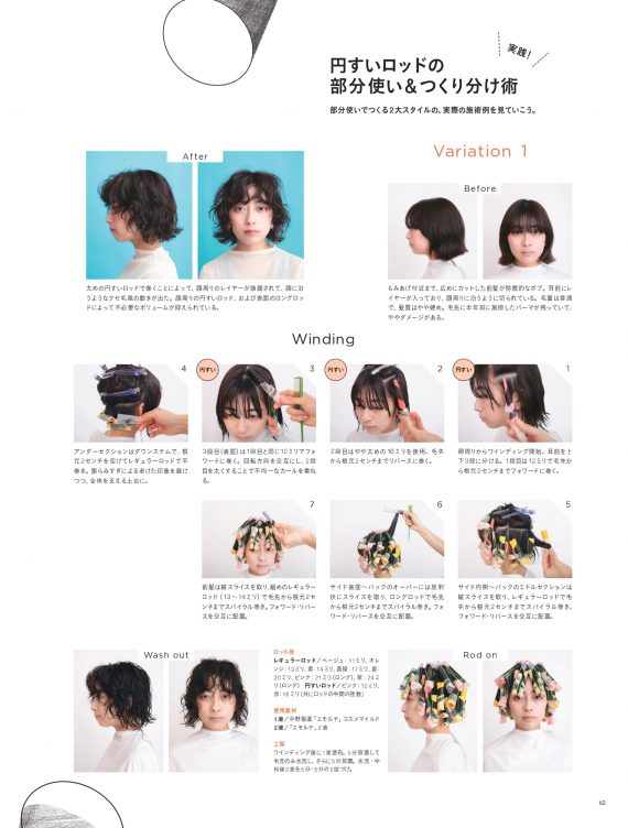 円すいロッドの部分的な表情付けテクニック