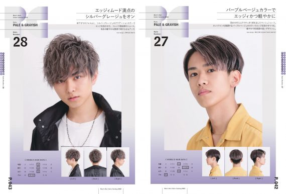 ペール&グレイッシュカラーのヘアスタイル例