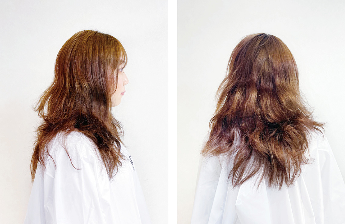 縮毛矯正前の髪の状態