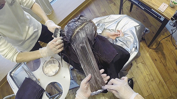 グレージュカラー調合