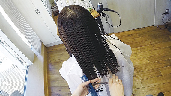 ヘアカット工程1