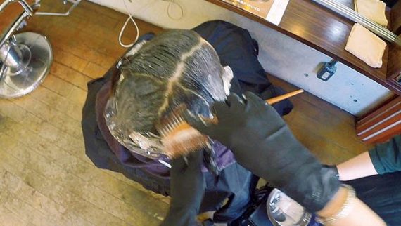 カラー塗布完了