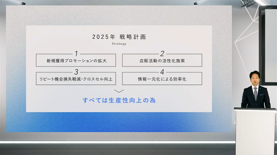 戦略計画の4つの柱について説明する藤原武本部長