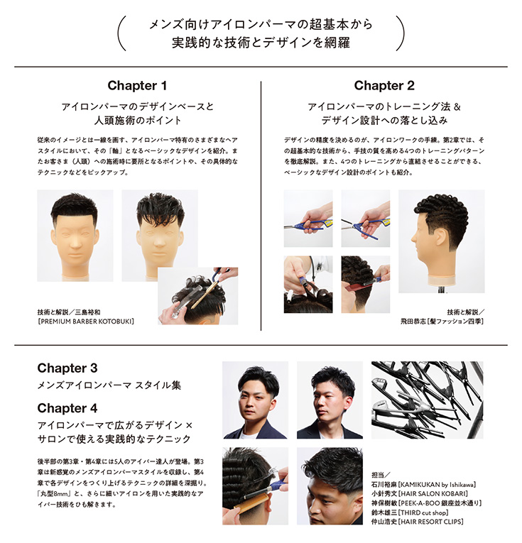 メンズアイロンパーマ攻略本のチラシ裏面