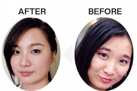 メイクアドバイスのビフォーアフター写真
