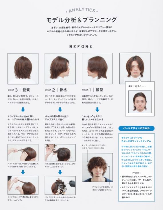 髪質分析とパーマデザイン