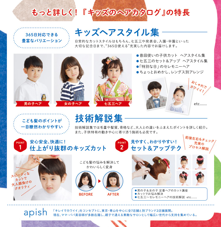 キッズのヘアカタログ チラシ裏