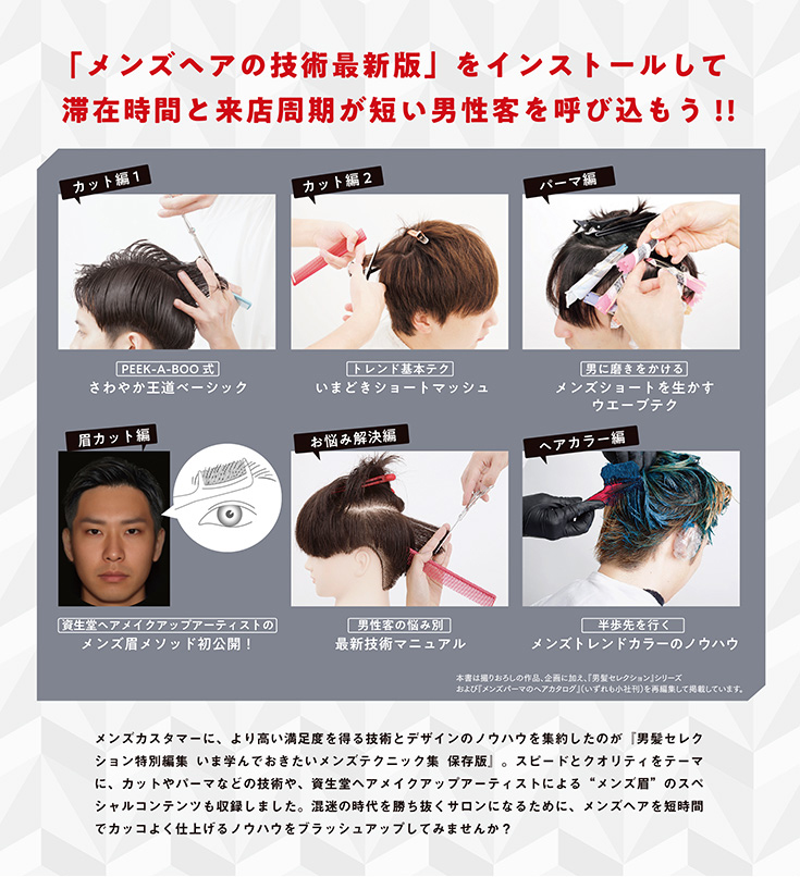 男髪セレクション メンズテクニック集 チラシ裏面
